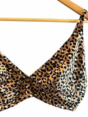 Aerie Cheetah Print Triangle Bikini Top in 2XL.
